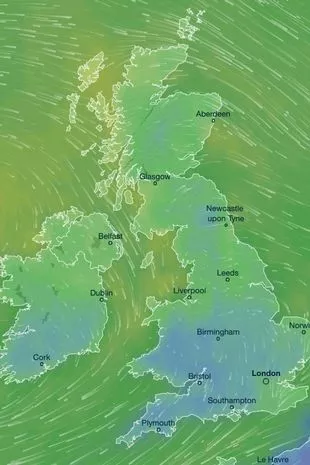 英国降雪：地图显示，在北极严寒来临之前，英国人将感受到零下1摄氏度的刺骨严寒